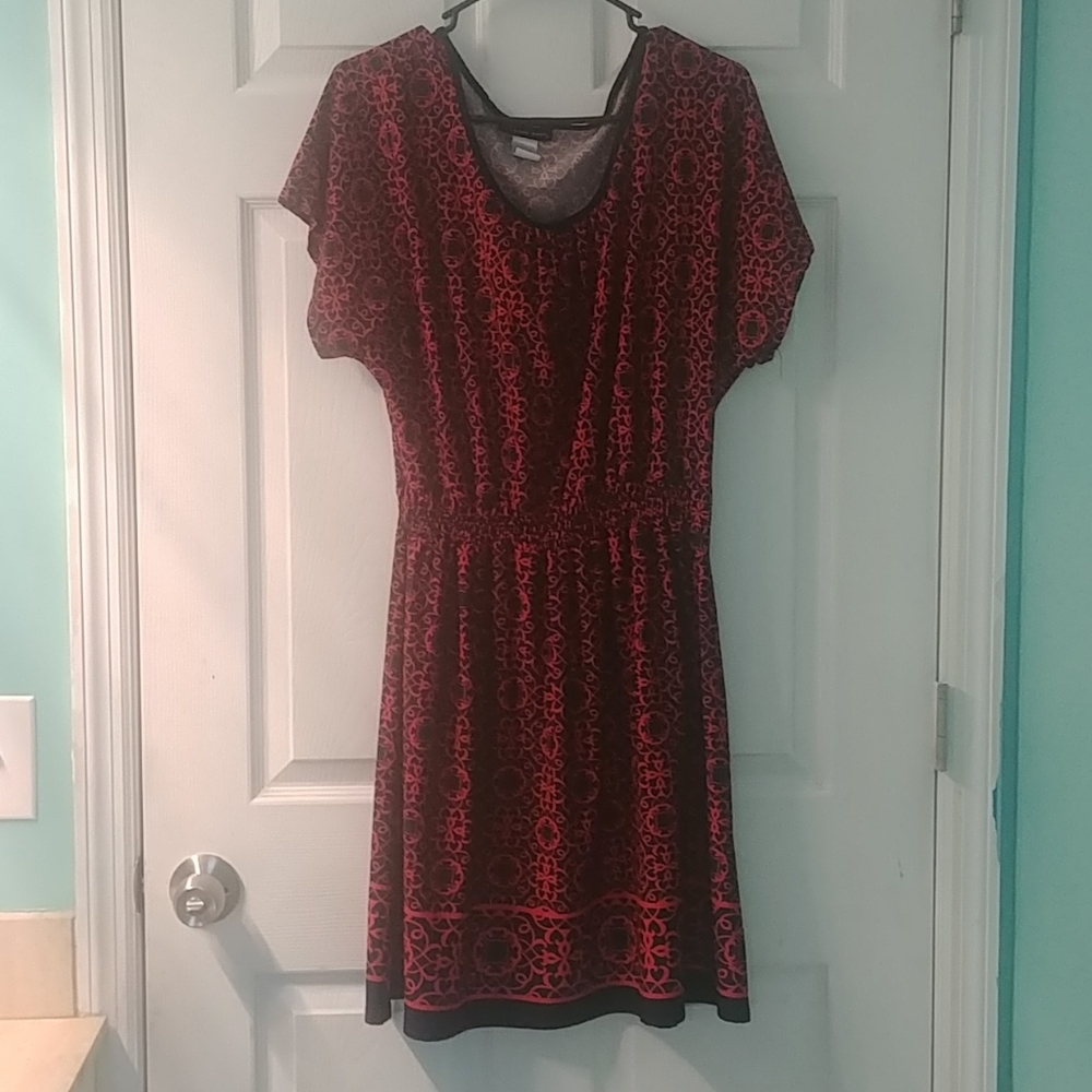Size XL Navy and Red Dress